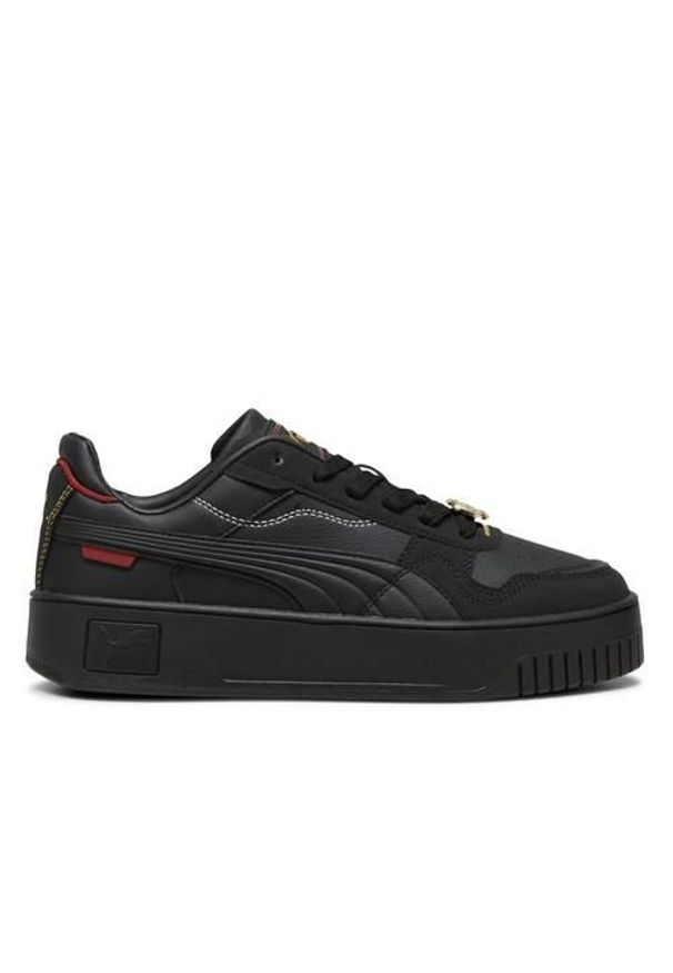 Buty do chodzenia damskie Puma Carina Street Class Act. Kolor: czarny, wielokolorowy. Materiał: materiał, syntetyk. Szerokość cholewki: normalna. Sport: turystyka piesza
