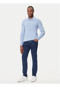 BOSS Polo Passerby 50507704 Błękitny Slim Fit. Typ kołnierza: polo. Kolor: niebieski. Materiał: bawełna #3