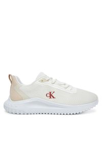 Calvin Klein Jeans Sneakersy Eva Runner L-Up Mix Mesh Logo Ck YW0YW01851 Biały. Kolor: biały. Materiał: materiał #1