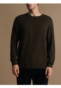 Reserved - Sweter z domieszką kaszmiru - zielony. Kolor: zielony. Materiał: kaszmir #1