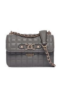 Guess Torebka Nadira Mini HWQG84 24780 Szary. Kolor: szary. Materiał: skórzane