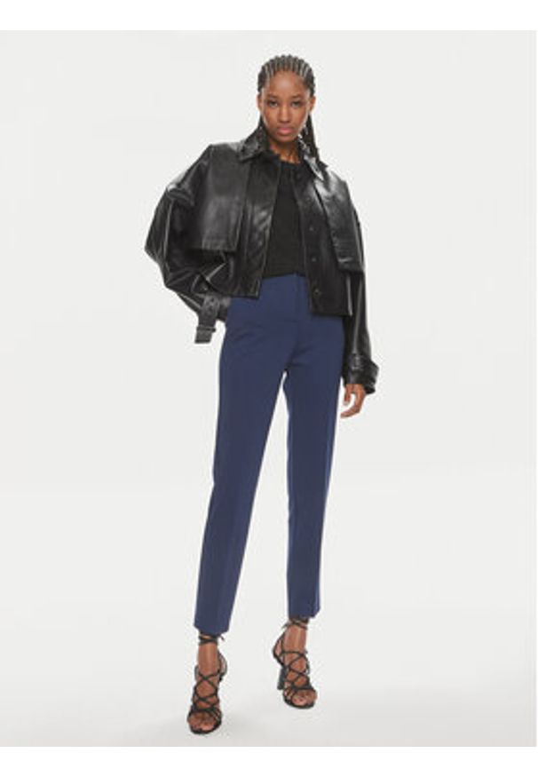 Pinko Spodnie materiałowe Bello 100155 A1L4 Granatowy Slim Fit. Kolor: niebieski. Materiał: syntetyk
