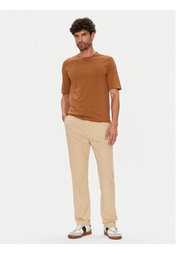 K-Way T-Shirt Combe K4126SW Brązowy Regular Fit. Kolor: brązowy. Materiał: bawełna