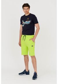 Aeronautica Militare - AERONAUTICA MILITARE Męskie dresowe bermudy zielone, Rozmiar XXL. Kolor: zielony. Materiał: bawełna, dresówka. Wzór: haft #2