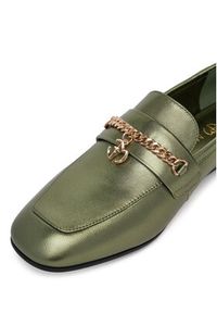 Eva Minge Loafersy CYNIA-LT2513-37 Zielony. Kolor: zielony. Materiał: skóra