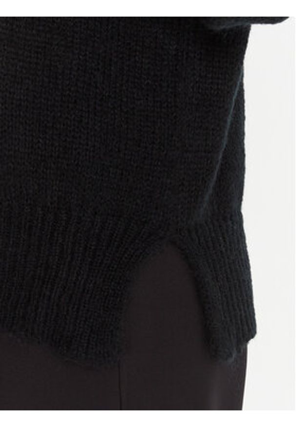 Kontatto Sweter 3M0915C Czarny Regular Fit. Kolor: czarny. Materiał: syntetyk