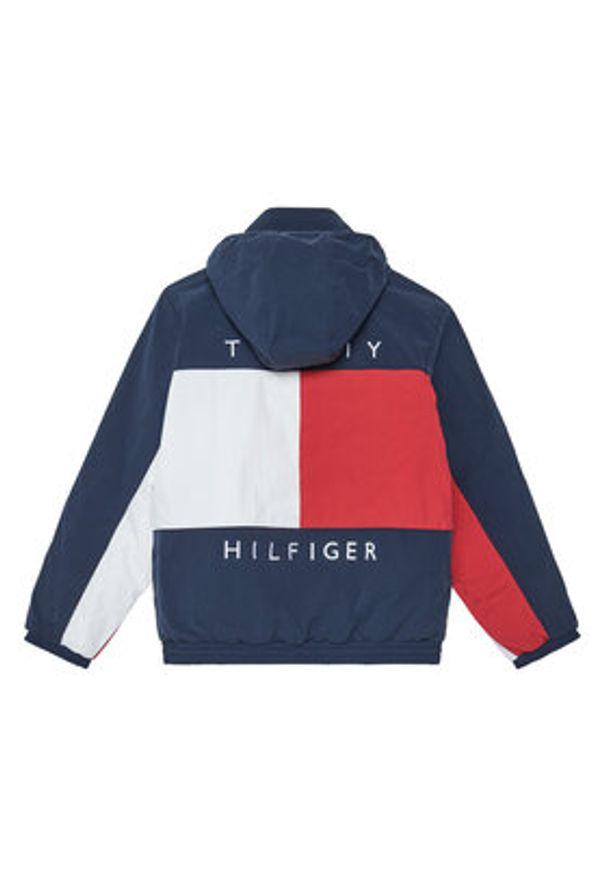TOMMY HILFIGER - Tommy Hilfiger Kurtka przejściowa KS0KS00704 Granatowy Regular Fit. Kolor: niebieski. Materiał: syntetyk
