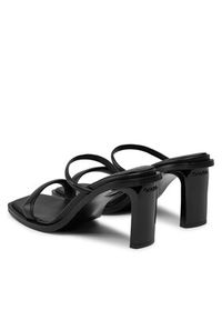 Calvin Klein Klapki Padded Curved Stil Slide 70 HW0HW01992 Czarny. Kolor: czarny. Materiał: skóra