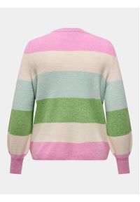 ONLY Carmakoma Sweter New Daria 15306802 Kolorowy Regular Fit. Materiał: wiskoza. Wzór: kolorowy