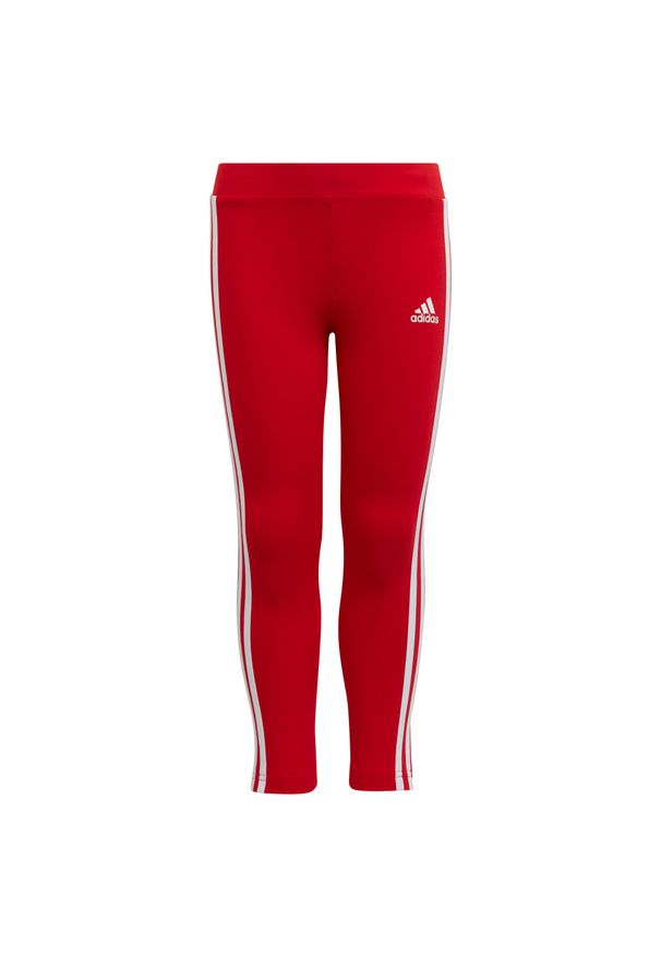 Adidas - Legginsy dla dzieci adidas Essentials 3-Stripes. Kolor: czerwony, wielokolorowy, biały