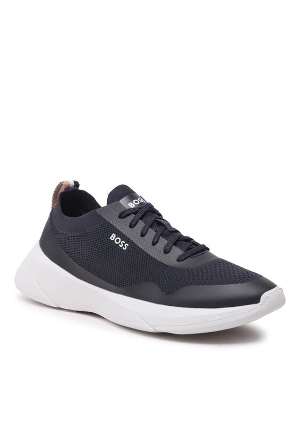 BOSS - Boss Sneakersy Dean 50480810 10245680 01 Granatowy. Kolor: niebieski. Materiał: materiał