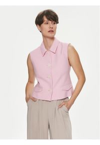 JOOP! Kamizelka garniturowa 30041084 Różowy Slim Fit. Kolor: różowy. Materiał: syntetyk
