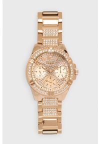 Guess zegarek damski kolor różowy. Kolor: różowy. Materiał: materiał #1