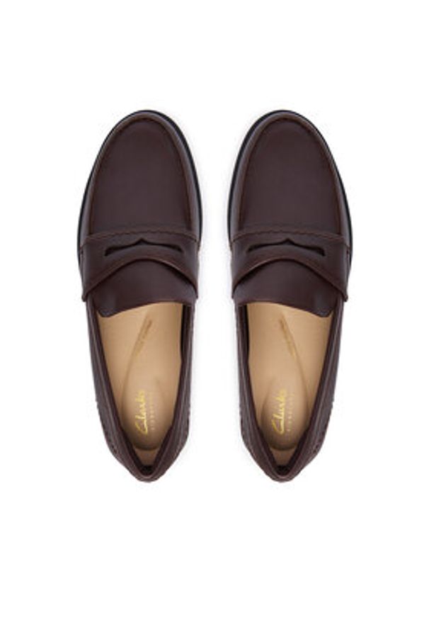 Clarks Lordsy Straven Edge 26186491 Brązowy. Kolor: brązowy. Materiał: skóra
