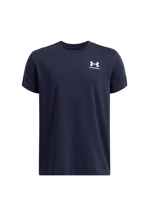 Koszulka dla dzieci Under Armour Taped. Kolor: niebieski, biały, wielokolorowy. Materiał: bawełna