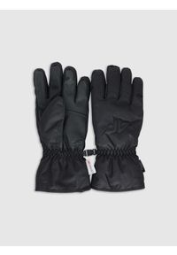 4f - 4F Rękawiczki narciarskie Thinsulate membrana 5000 damskie - czarne XL. Kolor: czarny. Materiał: materiał. Technologia: Thinsulate. Wzór: paski. Sezon: zima. Sport: narciarstwo #1