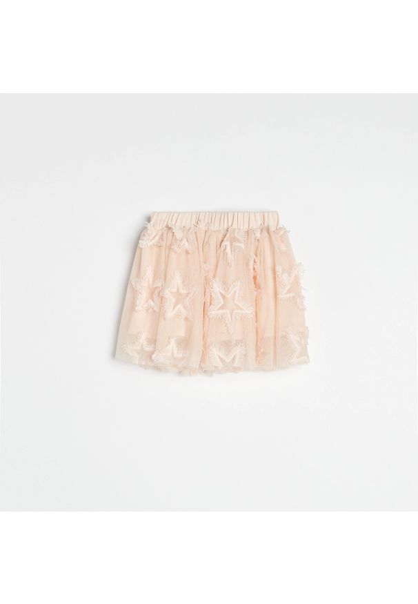 Reserved - Tiulowa spódnica - Beżowy. Kolor: beżowy. Materiał: tiul