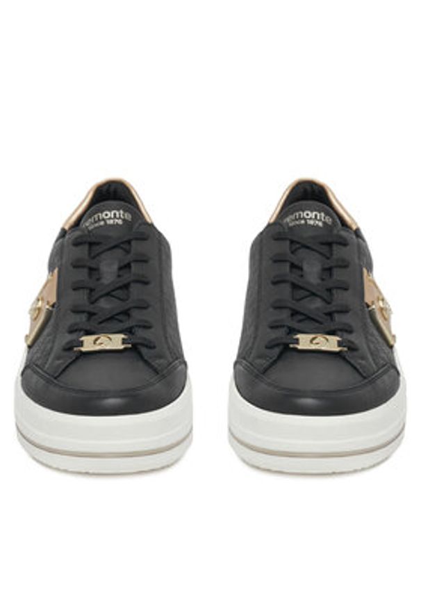 Remonte Sneakersy D1C07-03 Czarny. Kolor: czarny. Materiał: materiał