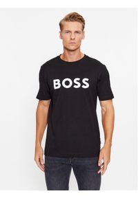 BOSS - Boss T-Shirt 50495742 Czarny Regular Fit. Kolor: czarny. Materiał: bawełna