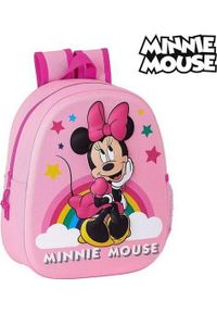 Minnie Mouse Plecak dziecięcy 3D Minnie Mouse Różowy. Kolor: różowy. Wzór: motyw z bajki