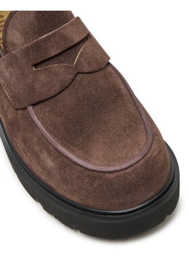 Camper Loafersy Milah K201425-024 Brązowy. Kolor: brązowy. Materiał: skóra, zamsz