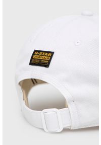 G-Star RAW - G-Star Raw czapka bawełniana D21262.C693 kolor biały z aplikacją. Kolor: biały. Materiał: bawełna. Wzór: aplikacja #2