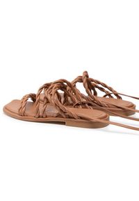 Stuart Weitzman Sandały Calypso Lace-Up S0998 Brązowy. Kolor: brązowy. Materiał: skóra #5