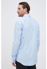 BOSS - Boss Koszula męska slim z kołnierzykiem klasycznym. Typ kołnierza: kołnierzyk klasyczny. Kolor: niebieski. Materiał: tkanina. Długość rękawa: długi rękaw. Długość: długie. Wzór: gładki. Styl: klasyczny #6