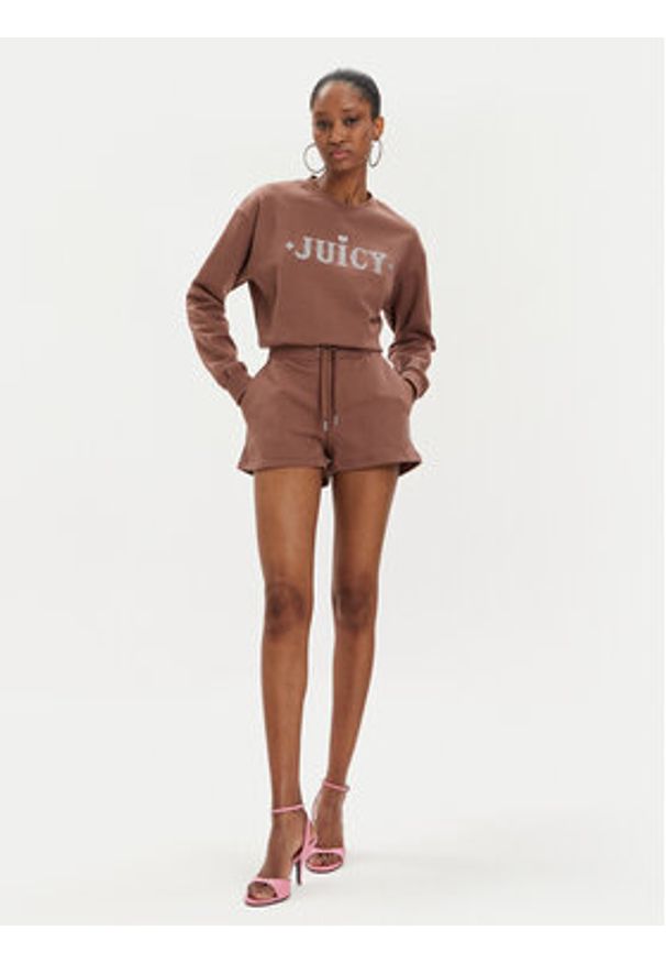 Juicy Couture Szorty sportowe Sully Rodeo JCBHS223825 Brązowy Regular Fit. Kolor: brązowy. Materiał: bawełna