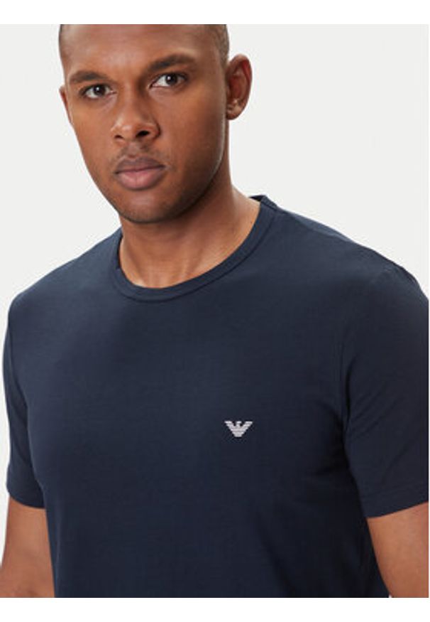 Emporio Armani Underwear Komplet 2 t-shirtów EM000391 AF14132 MB143 Granatowy Regular Fit. Kolor: niebieski. Materiał: bawełna