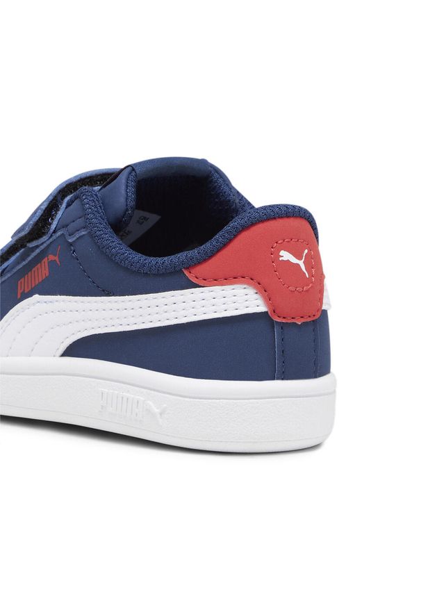 Puma - Dziecięce Sneakersy Smash 3.0 Buck PUMA Persian Blue White For All Time Red. Kolor: czerwony, niebieski, wielokolorowy. Sport: turystyka piesza