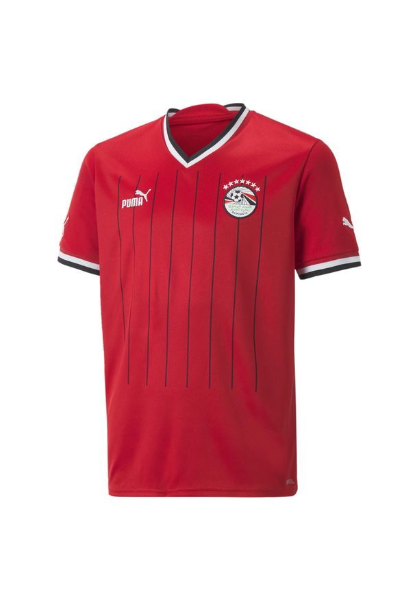 Puma - Młodzieżowa replika koszulki domowej Egiptu 22/23 PUMA Tango Red White. Kolor: wielokolorowy, biały, czerwony. Sport: piłka nożna
