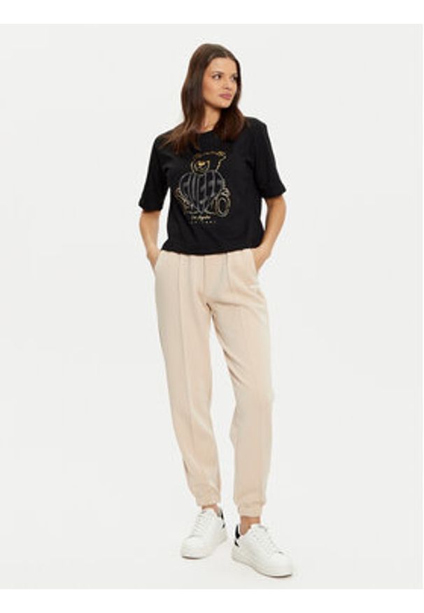 Guess T-Shirt V5RI09 I3Z14 Czarny Relaxed Fit. Kolor: czarny. Materiał: bawełna