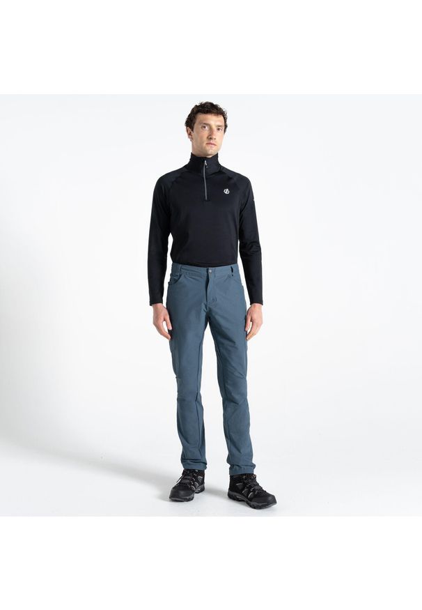 DARE 2B - Męskie spodnie trekkingowe Tuned In II z wieloma kieszeniami. Kolor: szary, niebieski, wielokolorowy. Materiał: poliamid, elastan. Sezon: lato. Sport: turystyka piesza