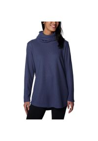 columbia - Bluza damska Columbia Holly Hideaway Waffle Cowl Neck. Typ kołnierza: kaptur. Kolor: niebieski. Materiał: materiał, syntetyk
