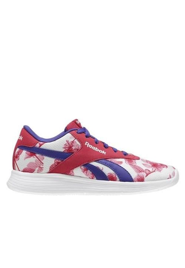 Buty do chodzenia dla dzieci Reebok Royal EC Ride. Zapięcie: sznurówki. Kolor: niebieski, wielokolorowy, biały. Materiał: tkanina, materiał. Szerokość cholewki: normalna. Model: Reebok Royal. Sport: turystyka piesza
