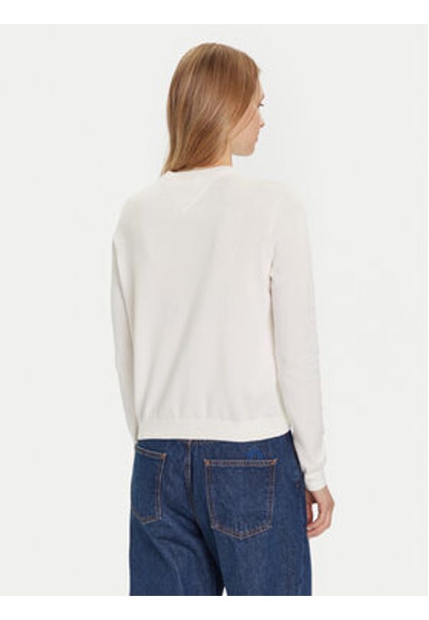 Tommy Jeans Sweter Essential DW0DW20159 Écru Regular Fit. Materiał: bawełna