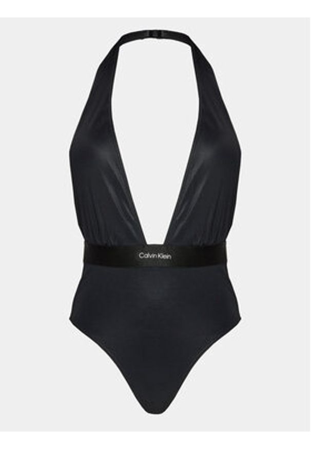 Calvin Klein Swimwear Strój kąpielowy KW0KW02271 Czarny. Kolor: czarny. Materiał: syntetyk