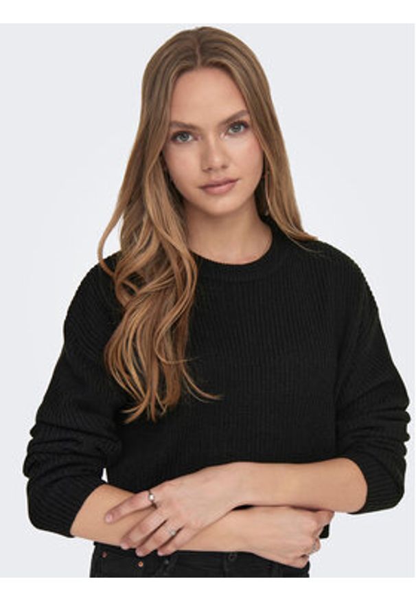 only - ONLY Sweter Malavi 15284453 Czarny Regular Fit. Kolor: czarny. Materiał: syntetyk