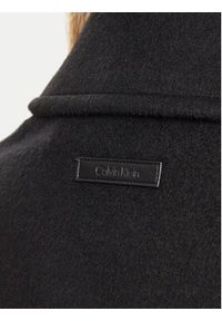 Calvin Klein Płaszcz wełniany K20K207699 Czarny Regular Fit. Kolor: czarny. Materiał: syntetyk