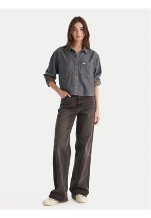 Guess Jeans Koszula jeansowa W5BH0D D5M8E Niebieski Relaxed Fit. Kolor: niebieski. Materiał: bawełna