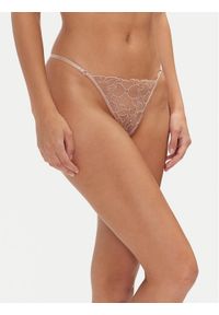 Hunkemöller Stringi Anya 206340 Beżowy. Kolor: beżowy. Materiał: syntetyk