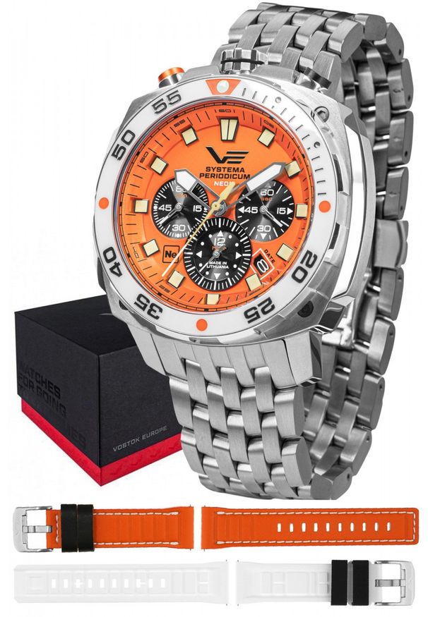 Zegarek męski Vostok Europe VK67-650A723B srebrny. Kolor: srebrny