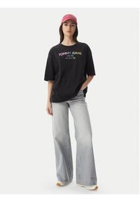 Tommy Jeans T-Shirt DW0DW22803 Czarny Oversize. Kolor: czarny. Materiał: bawełna #3