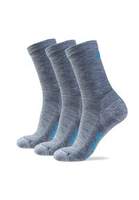 FJORK MERINO - Skarpety Merino Classic Cut - zestaw 3 par. Kolor: szary. Materiał: wełna, elastan, poliamid. Sport: turystyka piesza