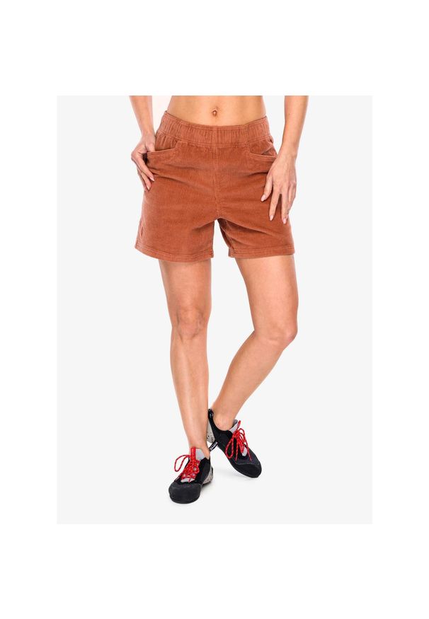 Spodenki wspinaczkowe damskie Black Diamond Dirtbag Corduroy Shorts. Kolor: brązowy. Sport: turystyka piesza
