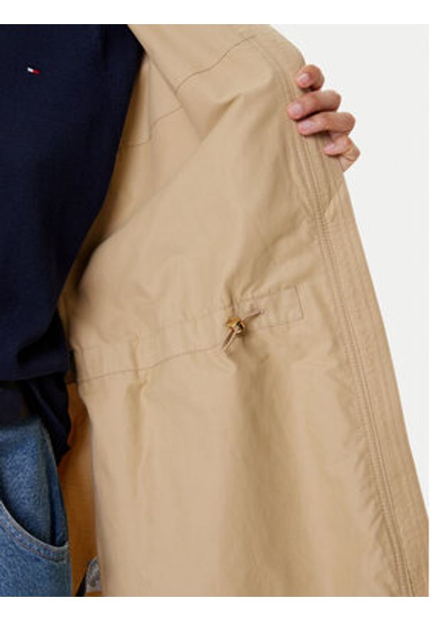 TOMMY HILFIGER - Tommy Hilfiger Parka WW0WW45621 Beżowy Regular Fit. Kolor: beżowy. Materiał: bawełna