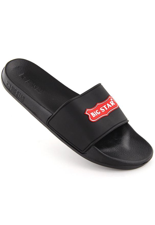 Big-Star - Klapki sportowe czarne Big Star OO274038. Okazja: na co dzień, na plażę. Kolor: czarny. Materiał: materiał. Styl: sportowy