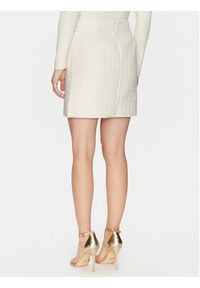 Morgan Spódnica mini 251-JABI Écru Slim Fit. Materiał: syntetyk