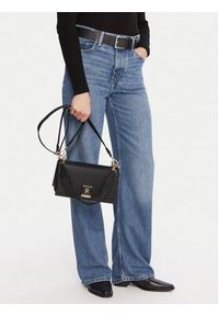 TOMMY HILFIGER - Tommy Hilfiger Torebka Her Med Crossover AW0AW17726 Czarny. Kolor: czarny. Materiał: skórzane